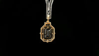 3.69 Ct Octagon Natural Sapphire 14K Gold Pendant