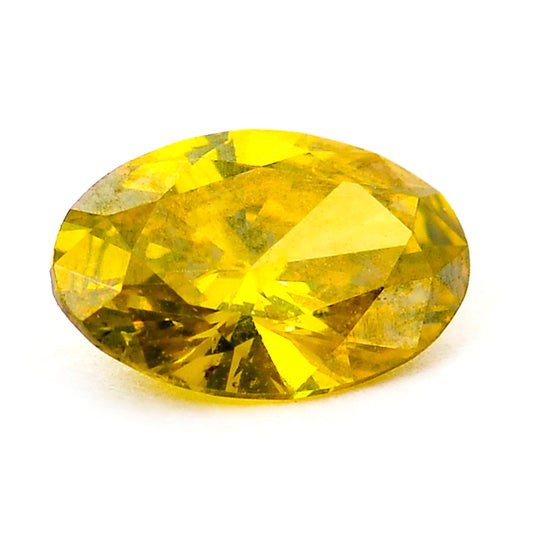 0.34 Yellow Diamond Oval Loose Diamond