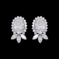 4.00 Carats Lab Grown Diamond 14K Gold Earrings