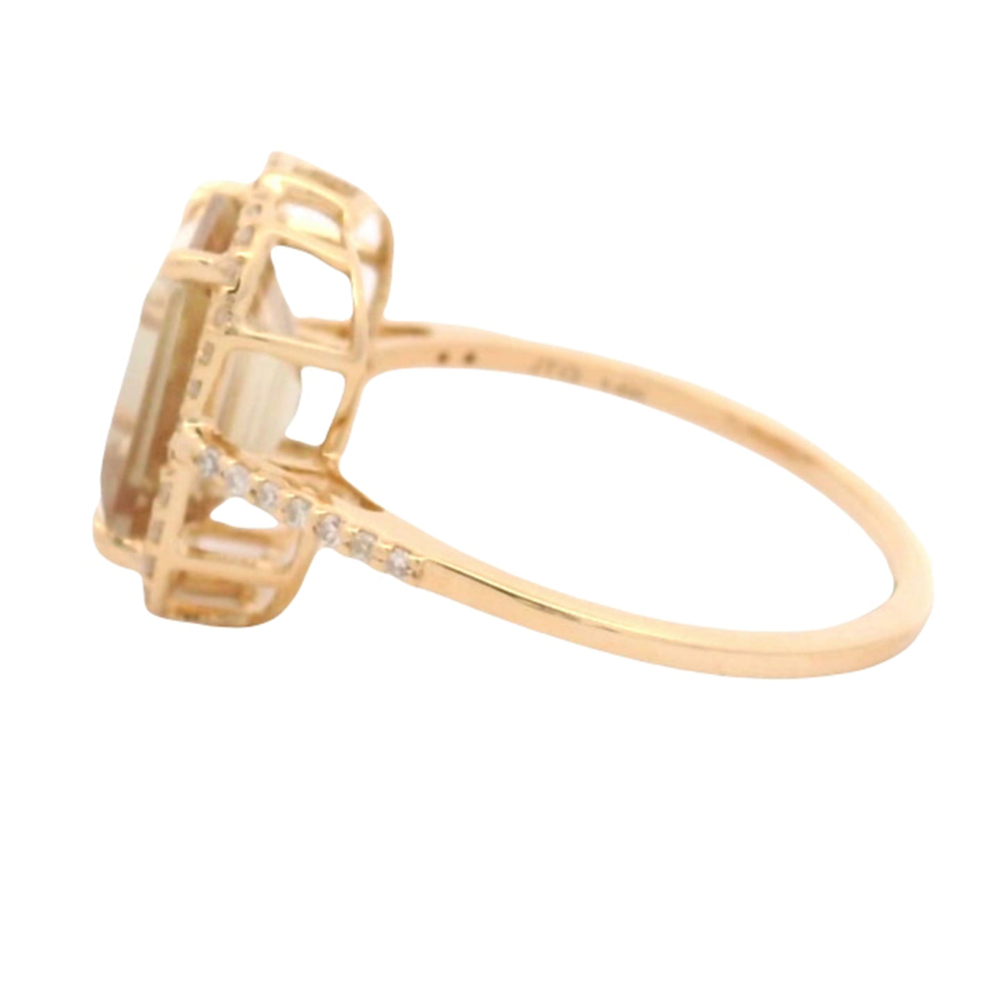 2.64 Ct Octagon Oregon Sunstone 14K Gold Ring