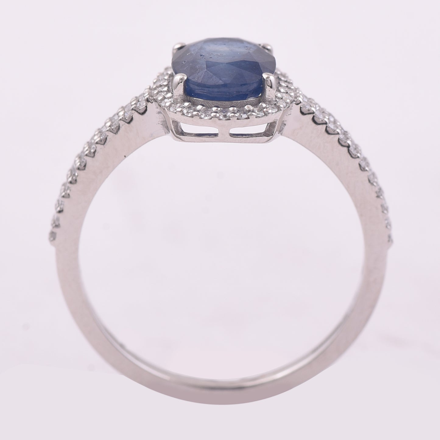 1.93 Ct Oval Mixed Cut Natural Sapphire 950 Platinum Ring