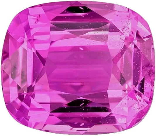 7.98 Carats Lab Grown Pink Sapphire Cushion Loose Gemstone