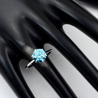 2.03 Carats Blue Lab Grown Diamond 14K Gold Ring