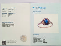 1.79 Ct Octagon Step Cut Natural Sapphire 14K Gold Ring