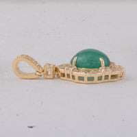 2.24 Ct Oval Emerald 9K Gold Pendant