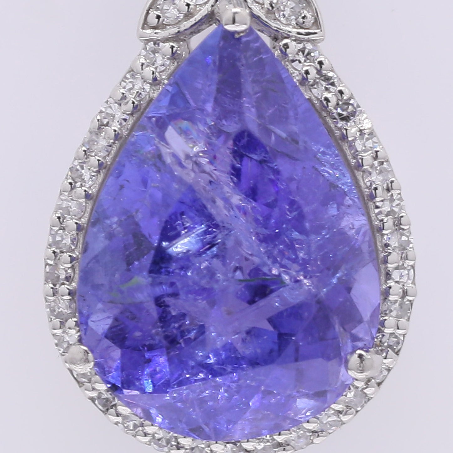 4.28 Ct Pear Mixed Cut Natural Tanzanite 950 Platinum Pendant