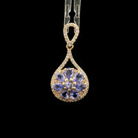 1.32 Ct Round Tanzanite 14K Gold Pendant