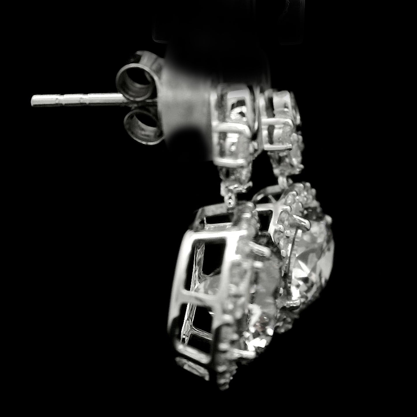 4.53 Carats Lab Grown Diamond 14K Gold Earrings