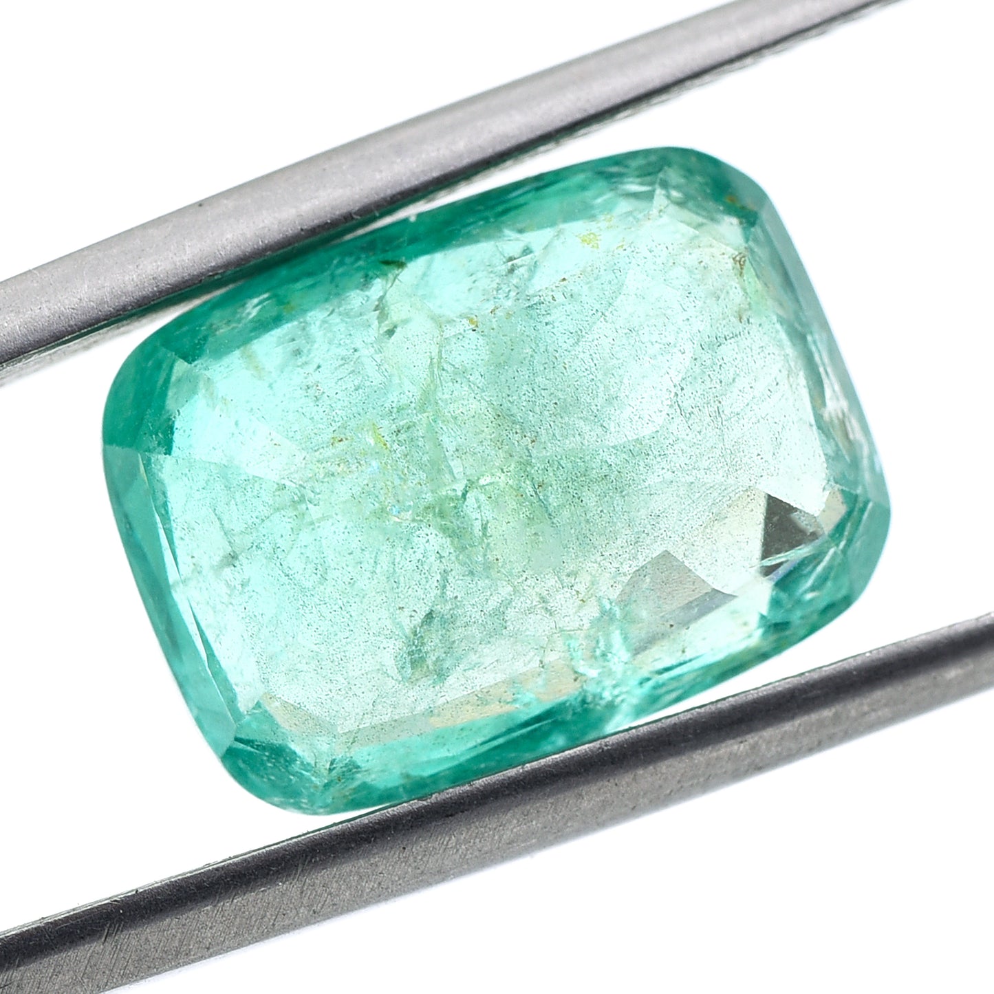 8.99 Natural Beryl Emerald Rectangular Cushion Mixed Cut Gemstone