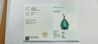 1.92 Ct Pear Mixed Cut Natural Emerald 14K Gold Pendant