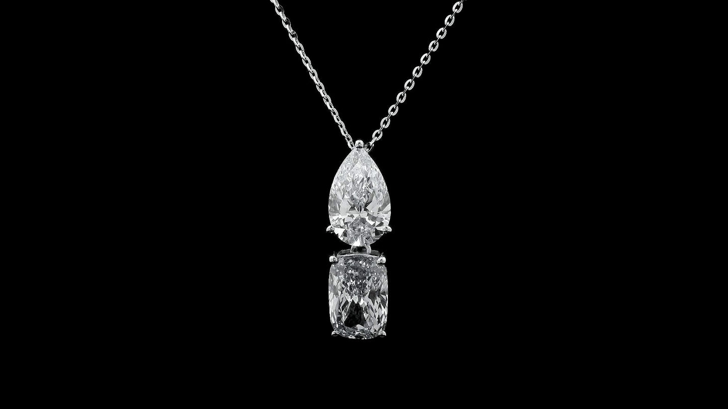 3.27 Carats Lab Grown Diamond 14K Gold Pendant