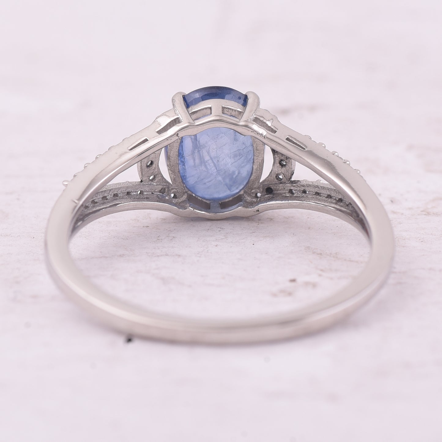 1.66 Ct Oval Mixed Cut Natural Sapphire 950 Platinum Ring
