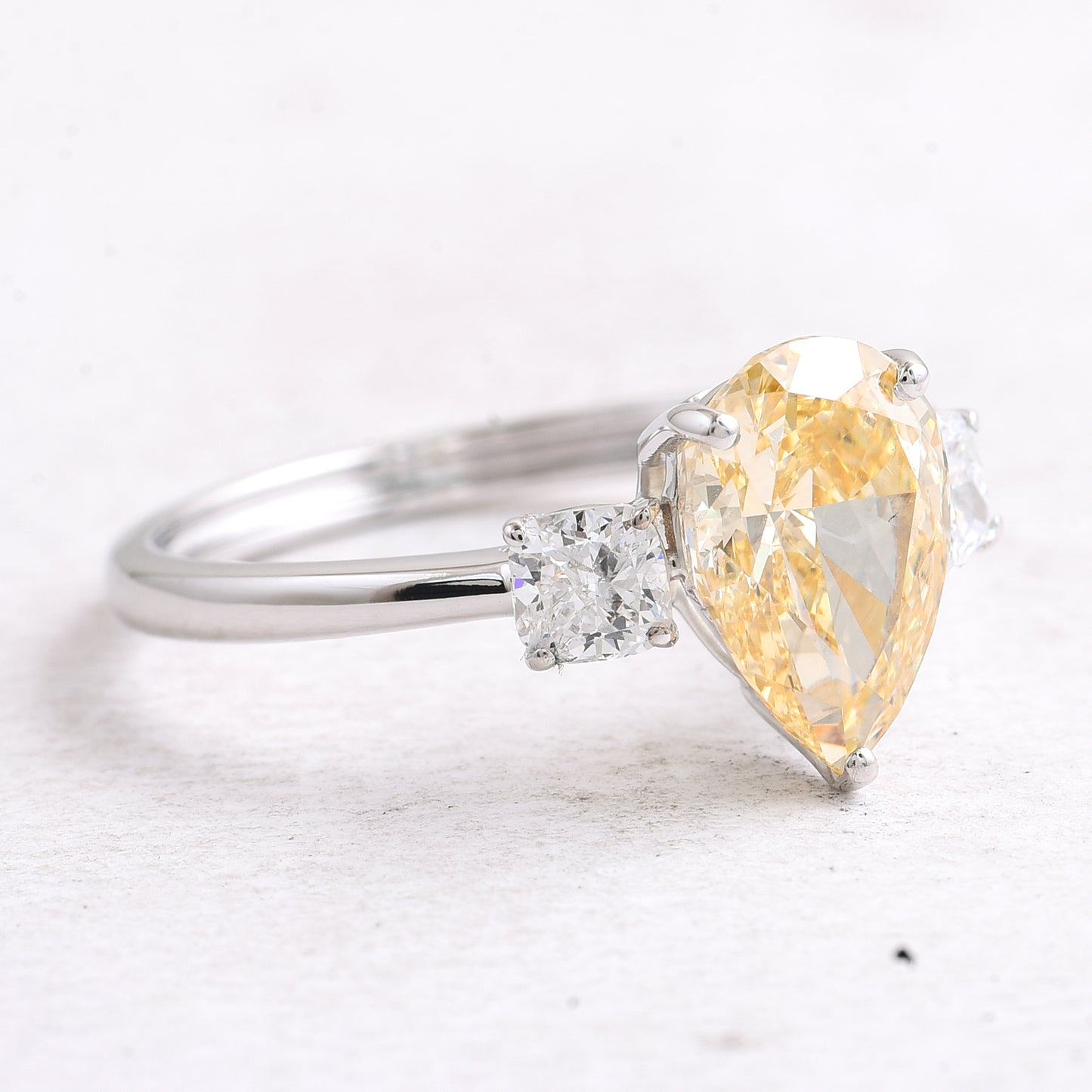 2.57 Ct Pear Lab Grown Diamond 14K Gold Ring