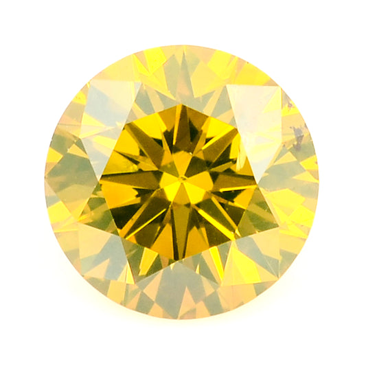 0.27 Yellow Diamond Round Loose Gemstone