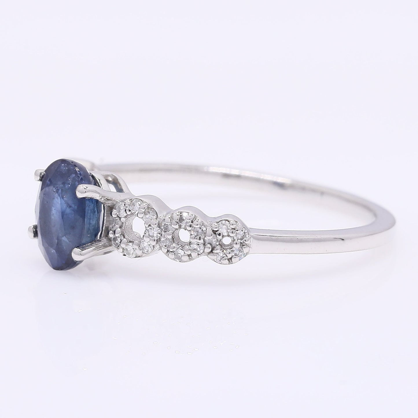 1.24 Ct Oval Mixed Cut Natural Sapphire 950 Platinum Ring