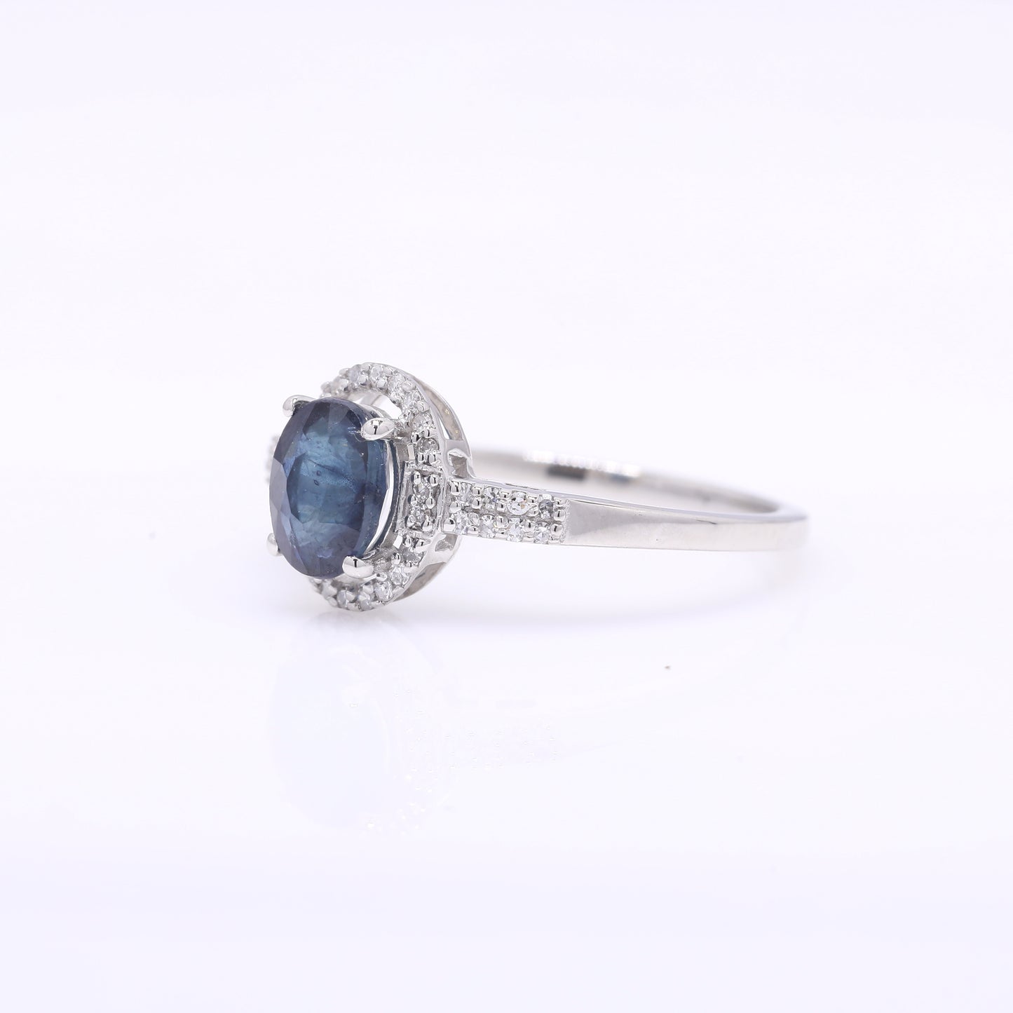 1.43 Ct Oval Mixed Cut Natural Sapphire 950 Platinum Ring