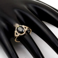 2.11 Ct Oval Natural Sapphire 14K Gold Ring