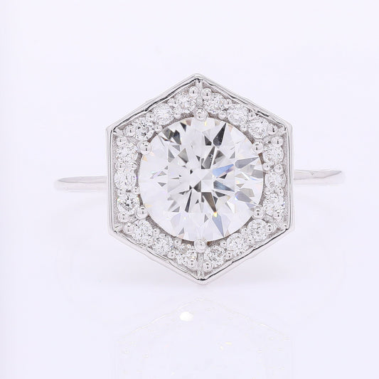 2.40 Carats Lab Grown Diamond 14K Gold Ring