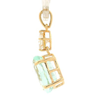 2.76 Ct Oval Emerald 14K Gold Pendant