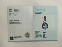 3.01 Ct Oval Mixed Cut Natural Aquamarine 14K Gold Pendant