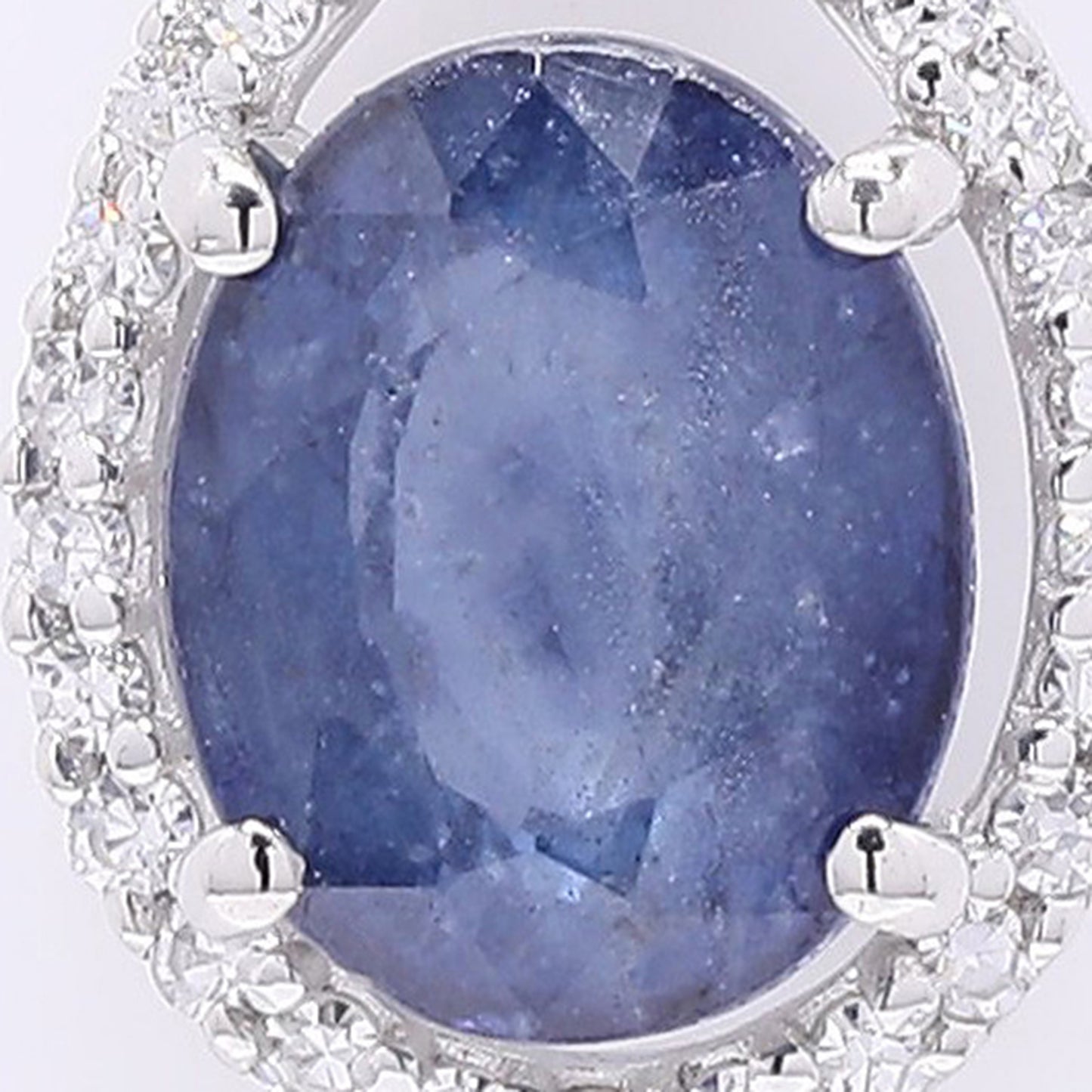 1.60 Ct Oval Mixed Cut Natural Sapphire 950 Platinum Pendant