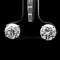 3.05 Carats Lab Grown Diamond 14K Gold Earrings