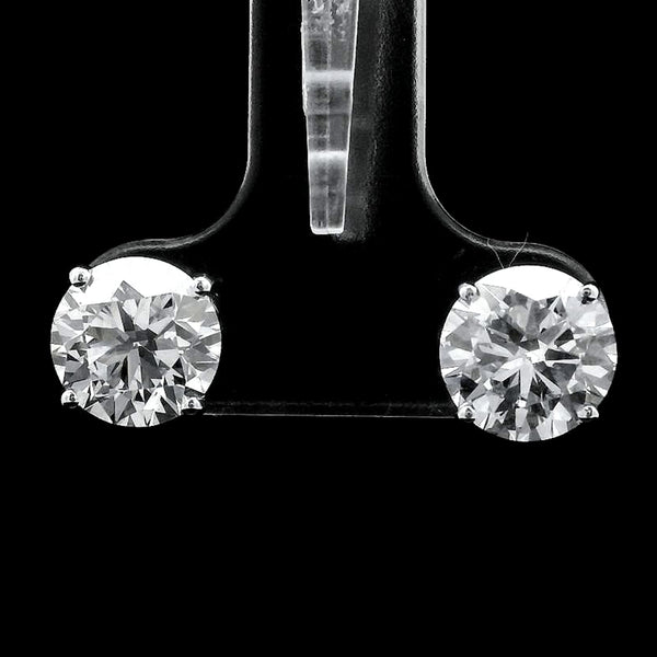3.05 Carats Lab Grown Diamond 14K Gold Earrings