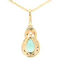 0.47 Ct Pear Emerald 14K Gold Pendant