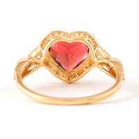 2.30 Ct Heart Mixed Cut Natural Garnet 14K Gold Ring