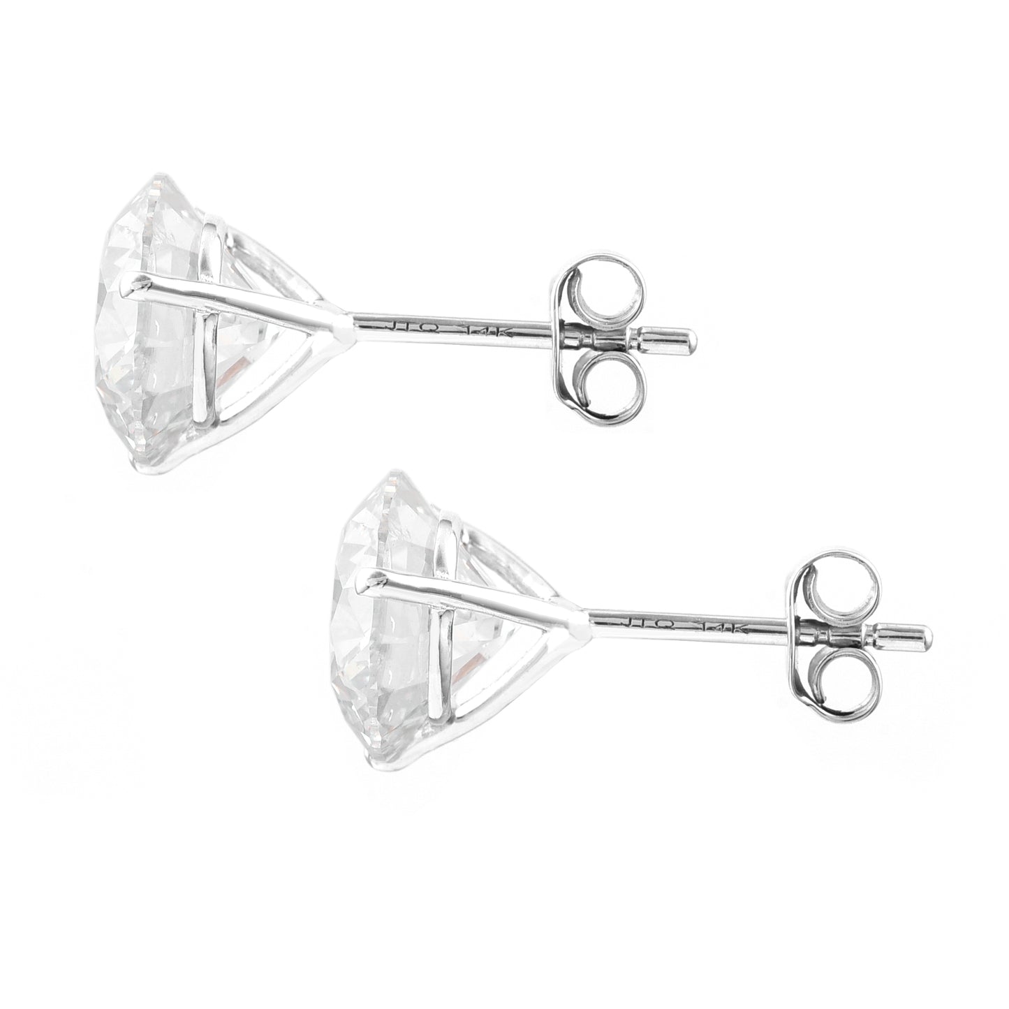 5.63 Carats Lab Grown Diamond 14K Gold Earrings