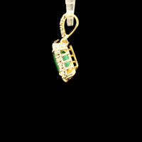 1.33 Ct Octagon Emerald 14K Gold Pendant