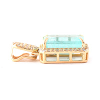 2.50 Ct Octagon Step Cut Natural Emerald 14K Gold Pendant