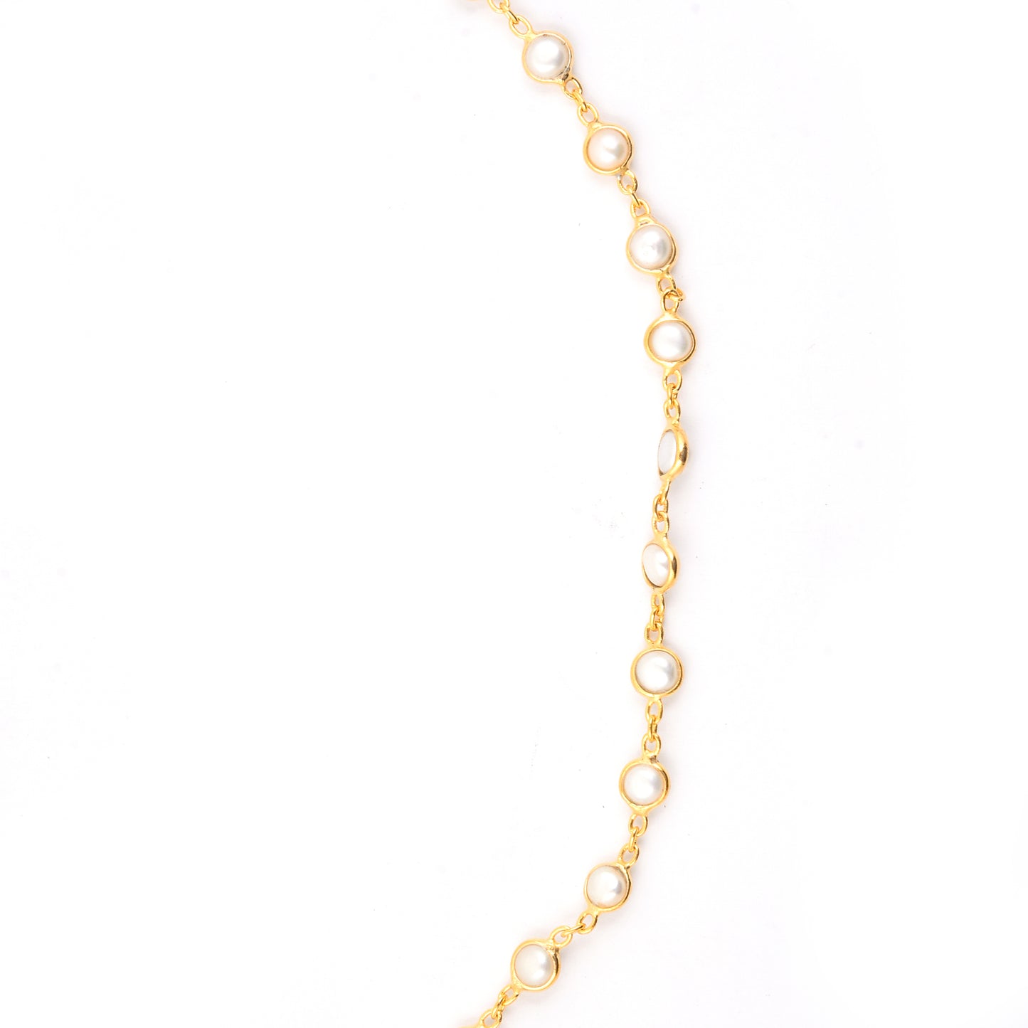 12.73 Ct Round Pearl 925 Silver Necklace