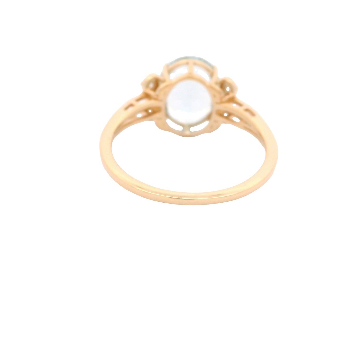 2.09 Ct Oval Aquamarine 14K Gold Ring