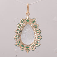 4.52 Ct Pear Aquamarine 9K Gold Pendant