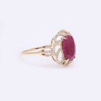 2.99 Ct Oval Ruby 14K Gold Ring