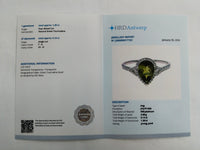 1.44 Ct Pear Mixed Cut Natural Green Tourmaline 950 Platinum Ring