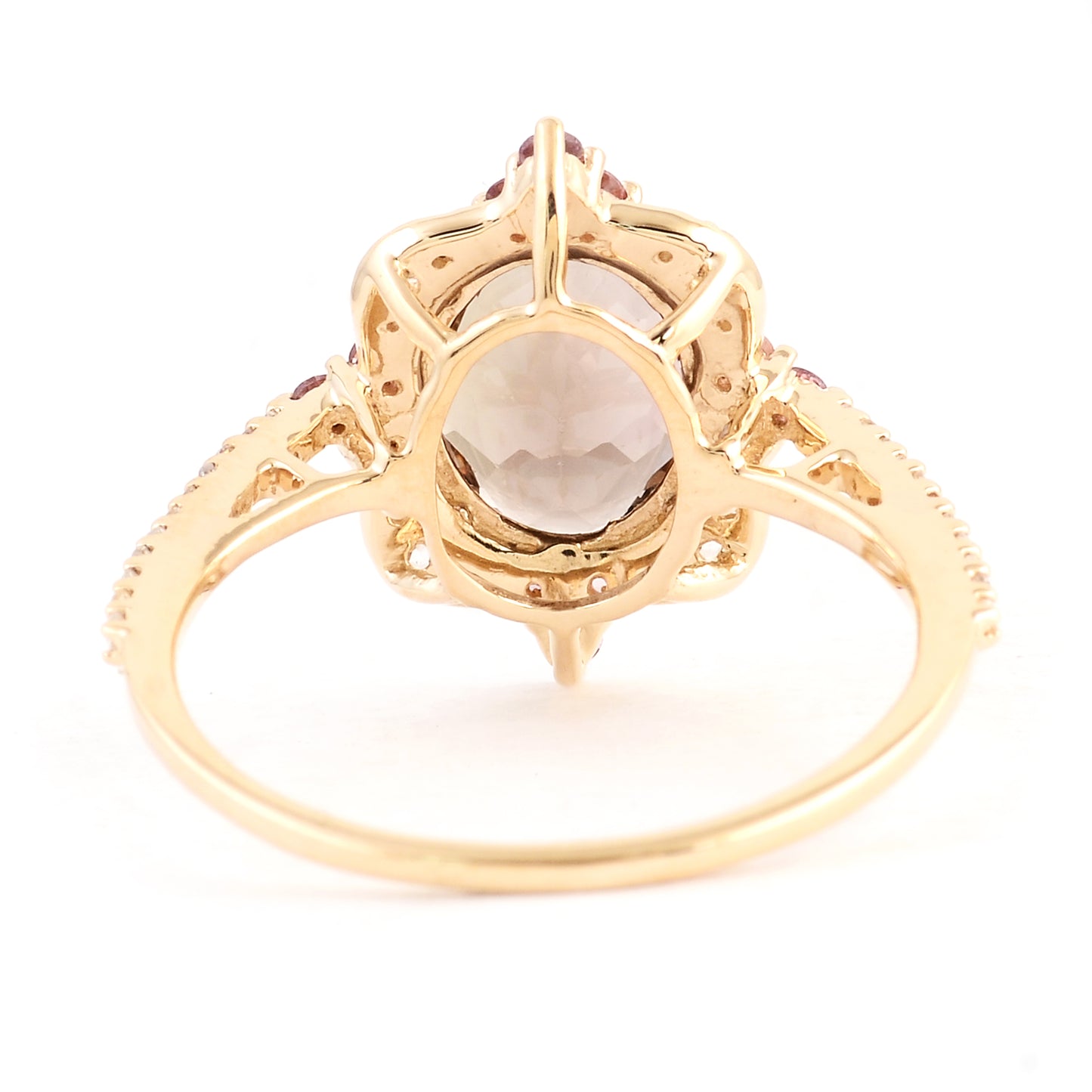 2.00 Ct Oval Multi Tourmaline 14K Gold Ring
