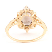 2.00 Ct Oval Multi Tourmaline 14K Gold Ring