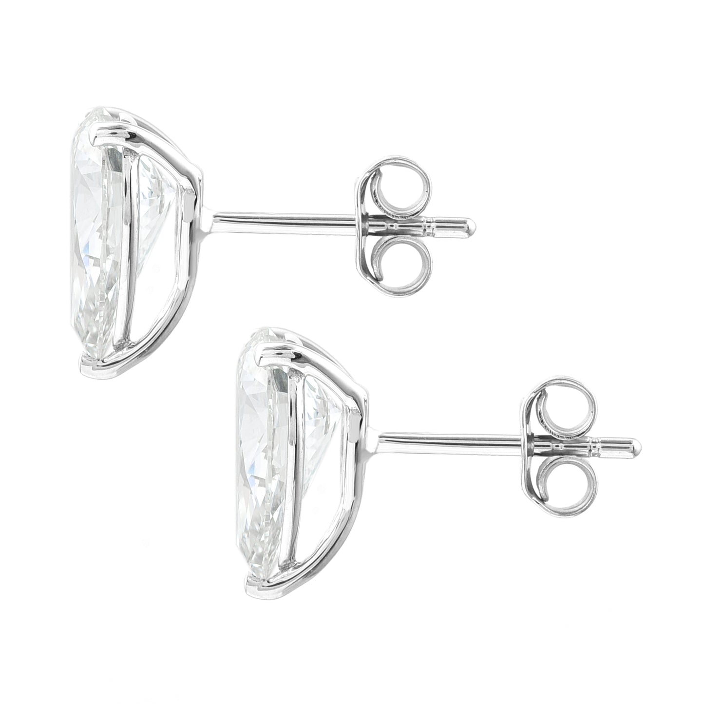 3.07 Carats Lab Grown Diamond 14K Gold Earrings
