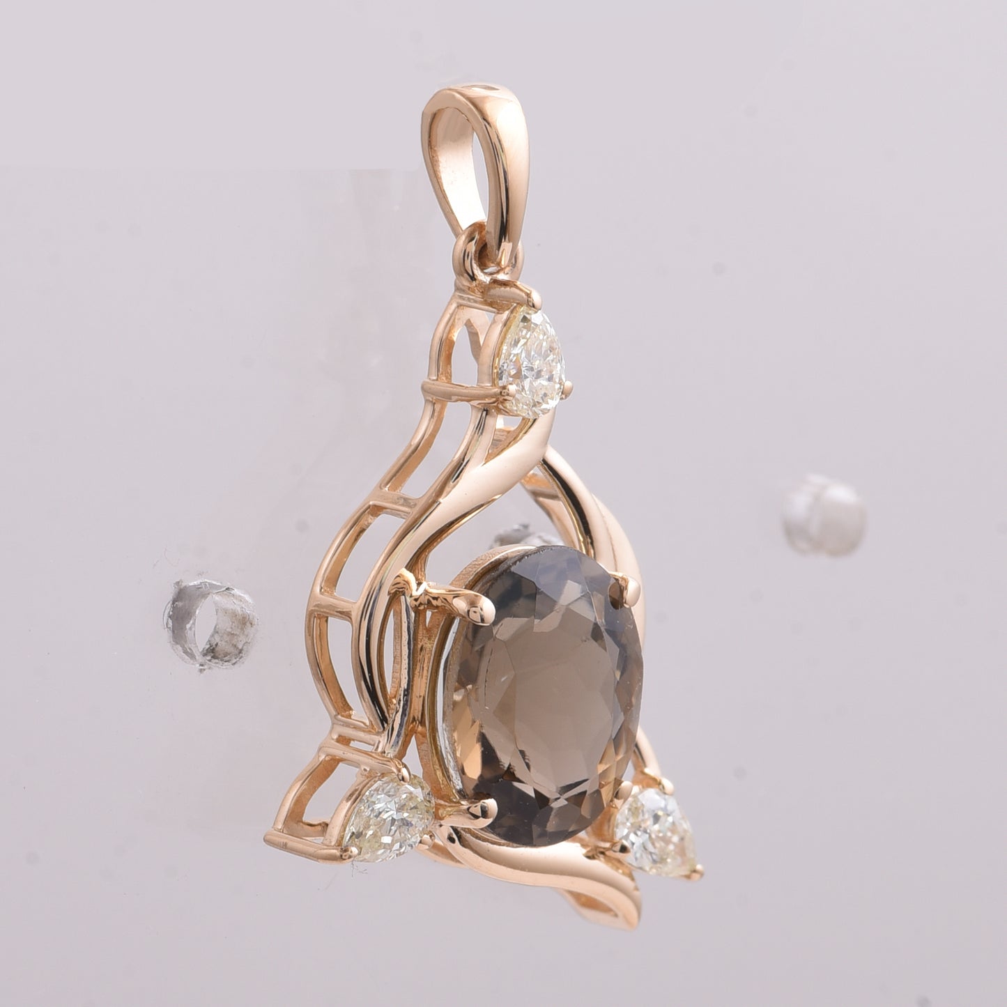 2.26 Ct Oval Mixed Cut Natural Tourmaline 14K Gold Pendant