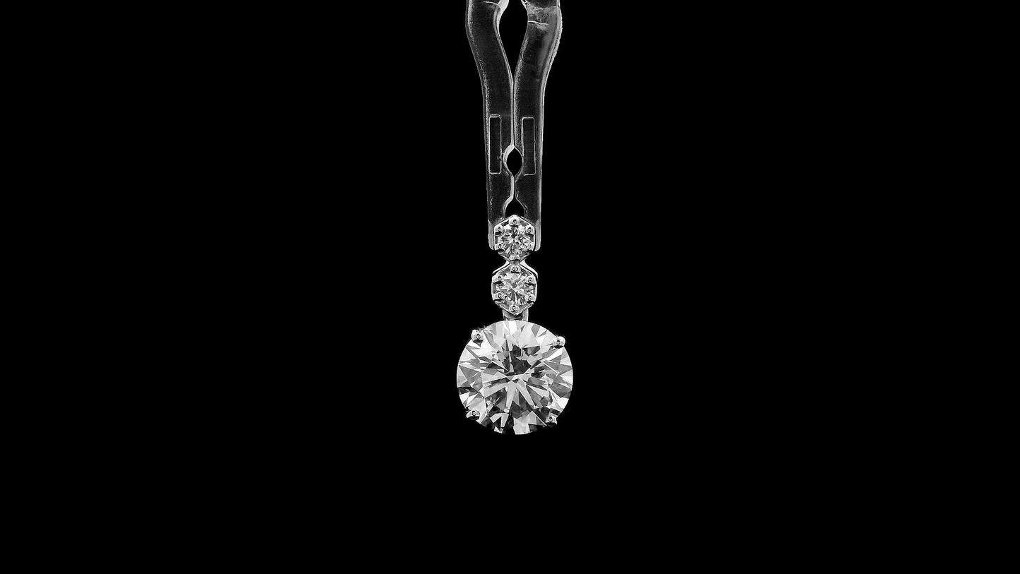 1.82 Ct Round Lab Grown Diamond 14K Gold Pendant