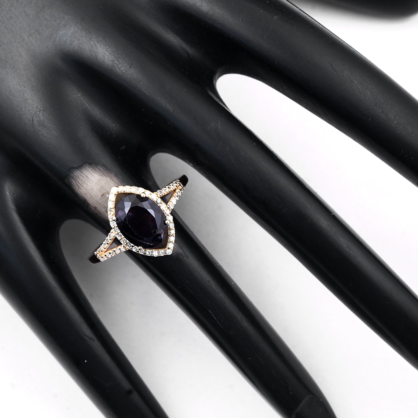 2.19 Ct Oval Mixed Cut Natural Bi-Coloured Tourmaline 14K Gold Ring