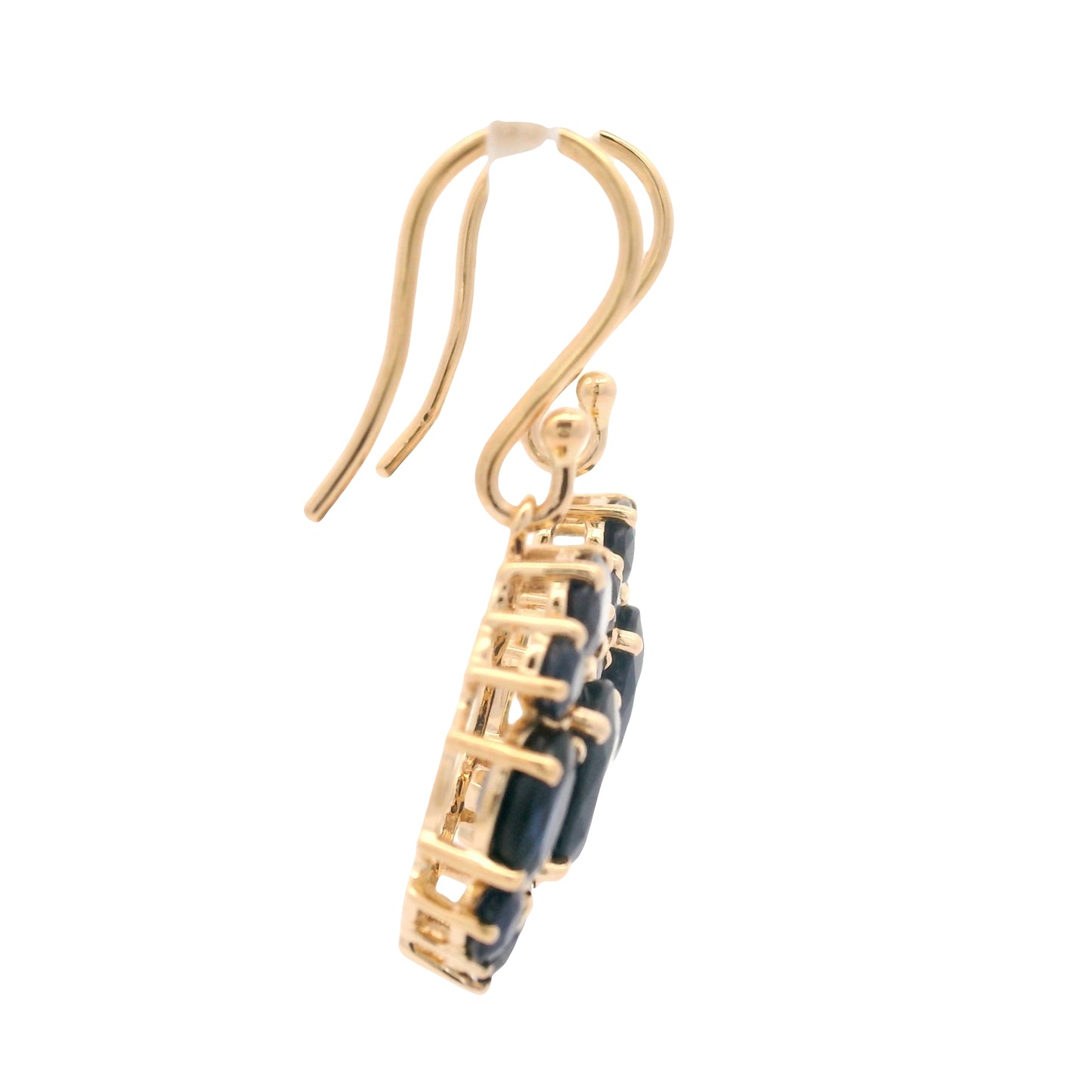 9.12 Ct Oval Sapphire 14K Gold Earrings