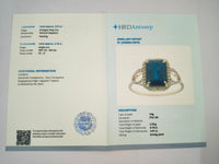 3.07 Ct Octagon Natural Sapphire 14K Gold Ring