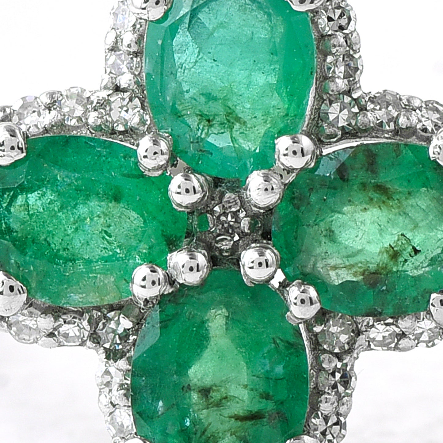 1.29 Ct Oval Emerald 950 Platinum Ring