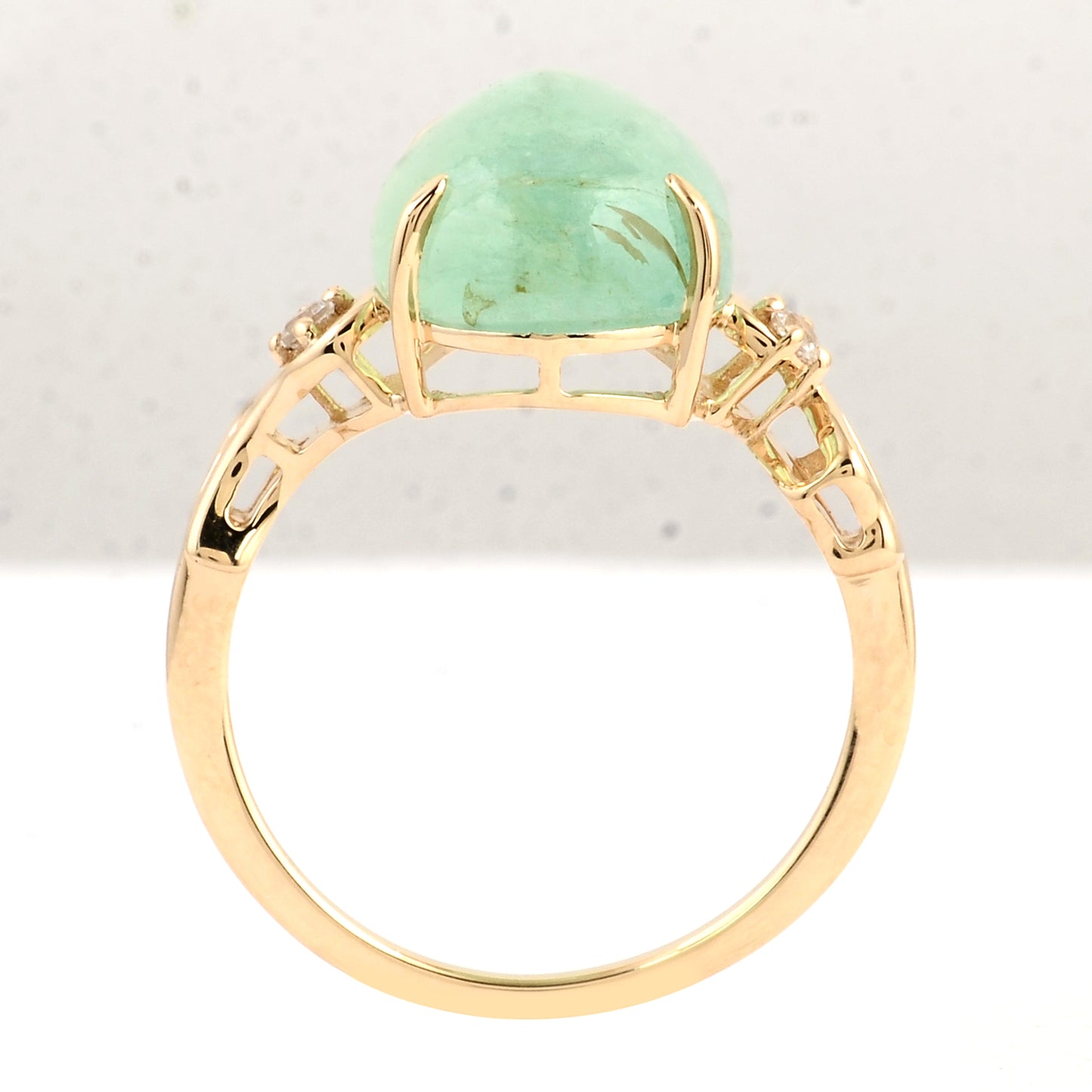 8.06 Ct Oval Emerald 14K Gold Ring