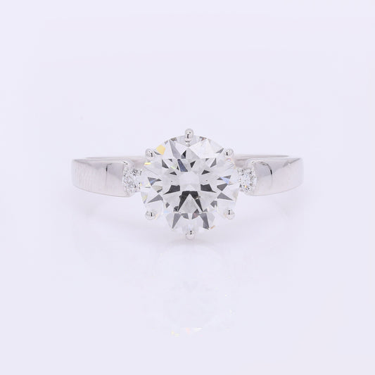 2.10 Carats Lab Grown Diamond 14K Gold Ring