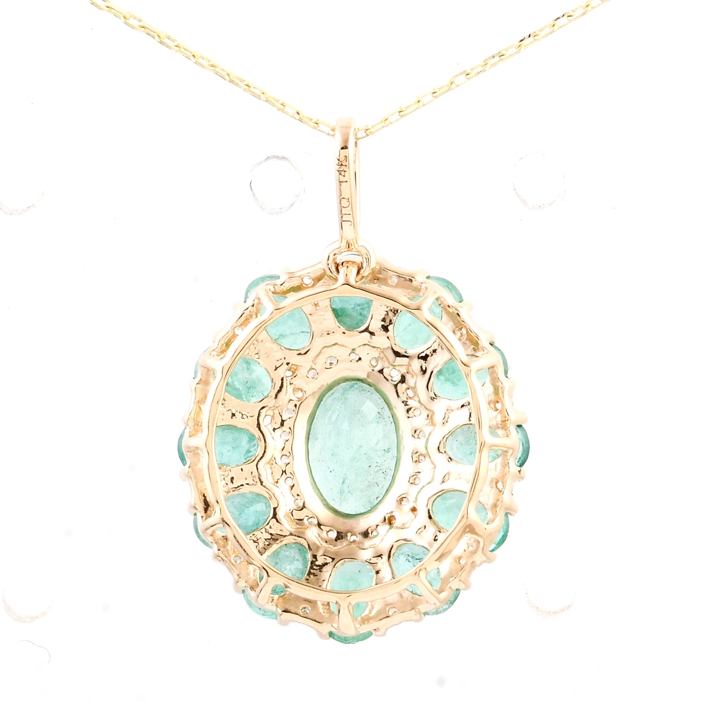 2.66 Ct Oval Emerald 14K Gold Pendant