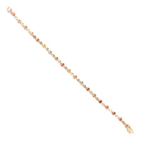 4.47 Ct Oval Multi Sapphire 14K Gold Bracelet